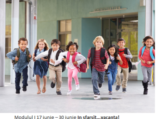 Modulul 1 În sfârșit vacanță – 17 iunie – 30 iunie 2019